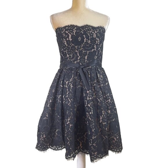 Robert Rodriguez for Target/Neiman Marcus Black Lace Strapless Party Dress 6 - Picture 1 of 7